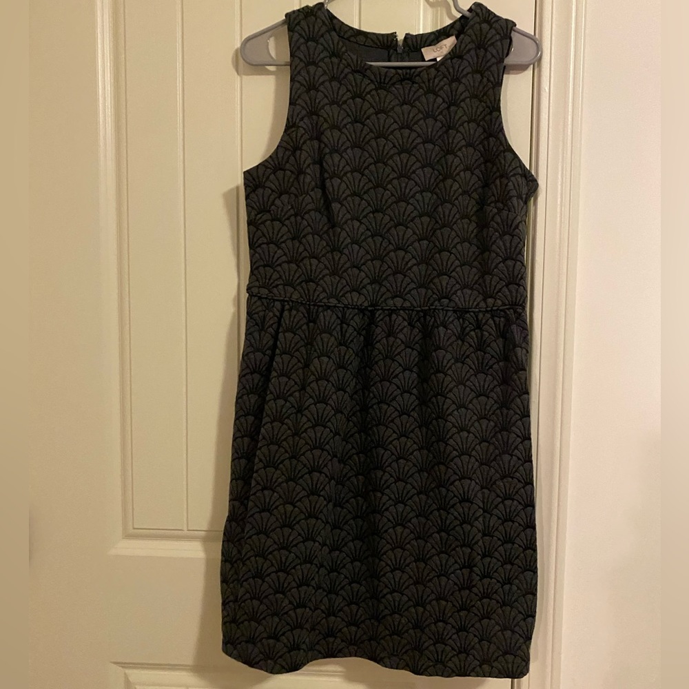 Loft black and grey dress